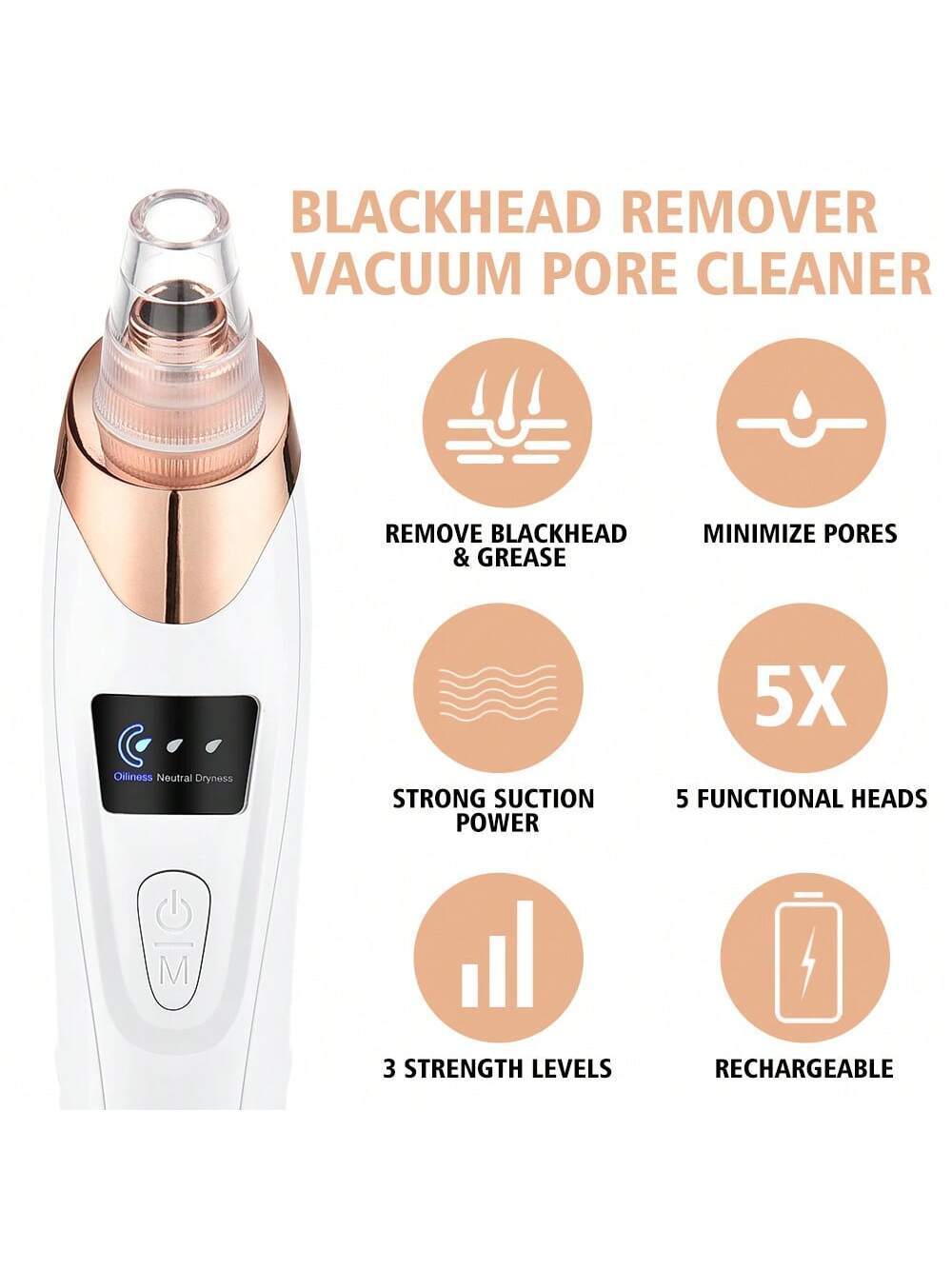 Electric Blackhead Remover Pore Vacuum Acne Cleanser