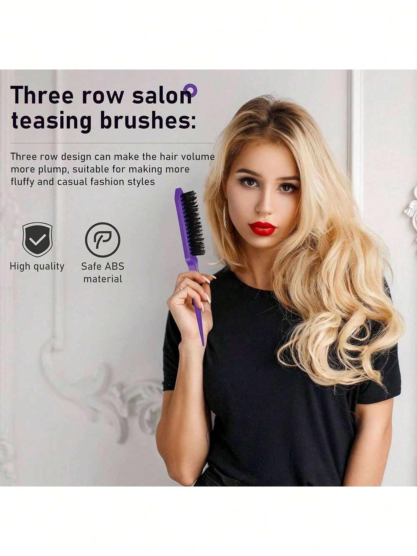 12Pcs 6Pcs/Set Hair Styling Comb Set, Detangling Hair Brush for All Hair Types, Detangler Brush Teasing Hair Brush Rat Tail Comb Edge Brush, Silicone Scalp Massager Shampoo Brush for Shower, Hairdressing Spray Bottle, Hair Styling Tools, Travel Essentials